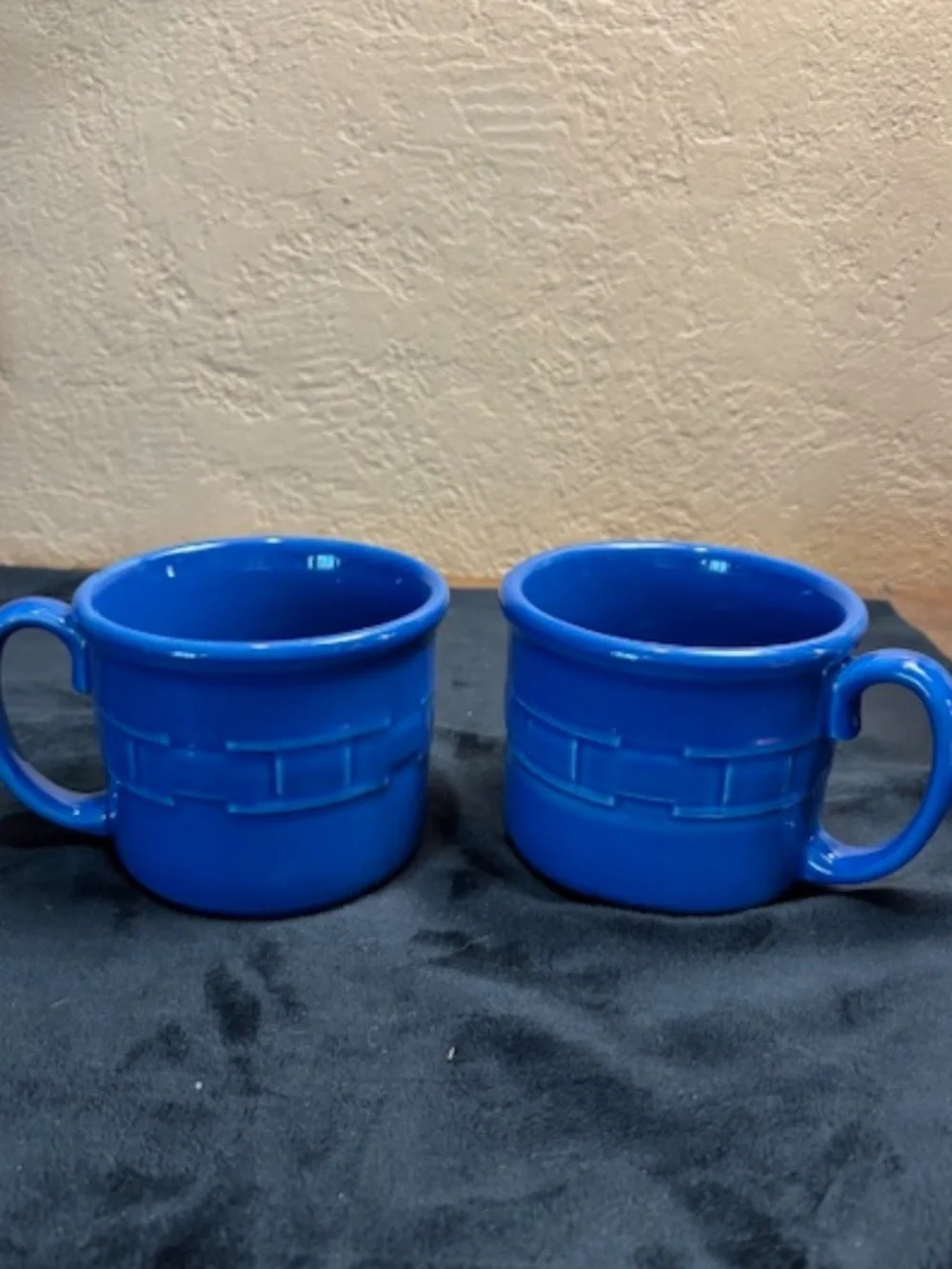 Longerberger Soup Mug Cups (2) Woven traditions- Cornflower - Picture 1 of 2
